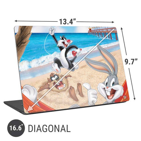Looney Tunes Beach Universal Laptop 16.6in (13.4 x 9.7in) Skin